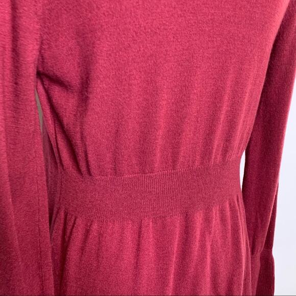 WHBM maroon open front waterfall bell sleeve cardigan size Extra Small XS - Picture 9 of 12